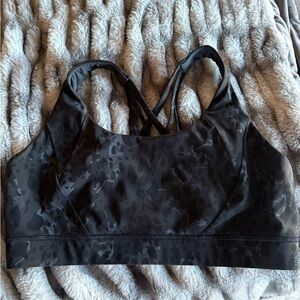 Black Leopard Print lululemon Sports Bra